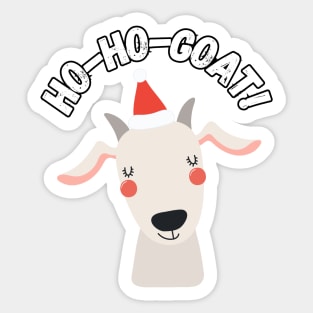 Ho-Ho-Goat! Christmas humor Sticker